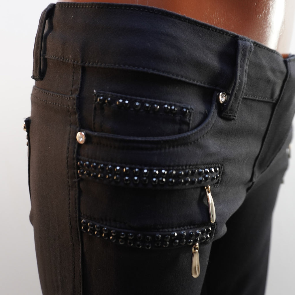 Vaqueros Balmain para Mujer en Negro - Talla L, Usados en Muy Buen Estado