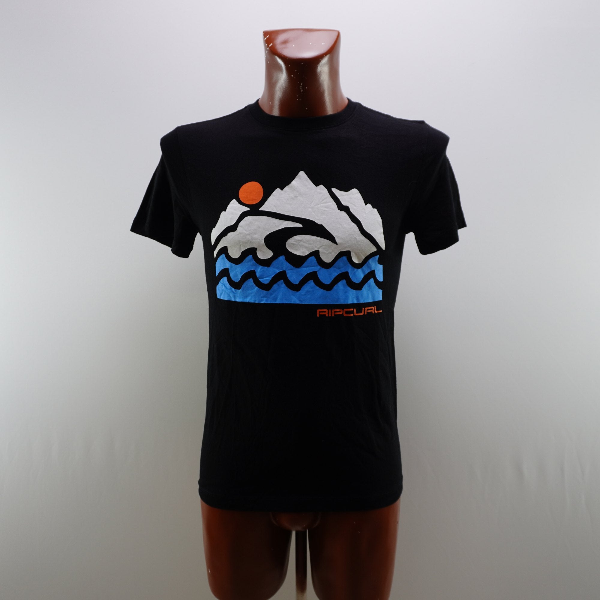 Camiseta de Manga Corta Rip Curl para Hombre - Negro, S (Usada en Muy Buen Estado)