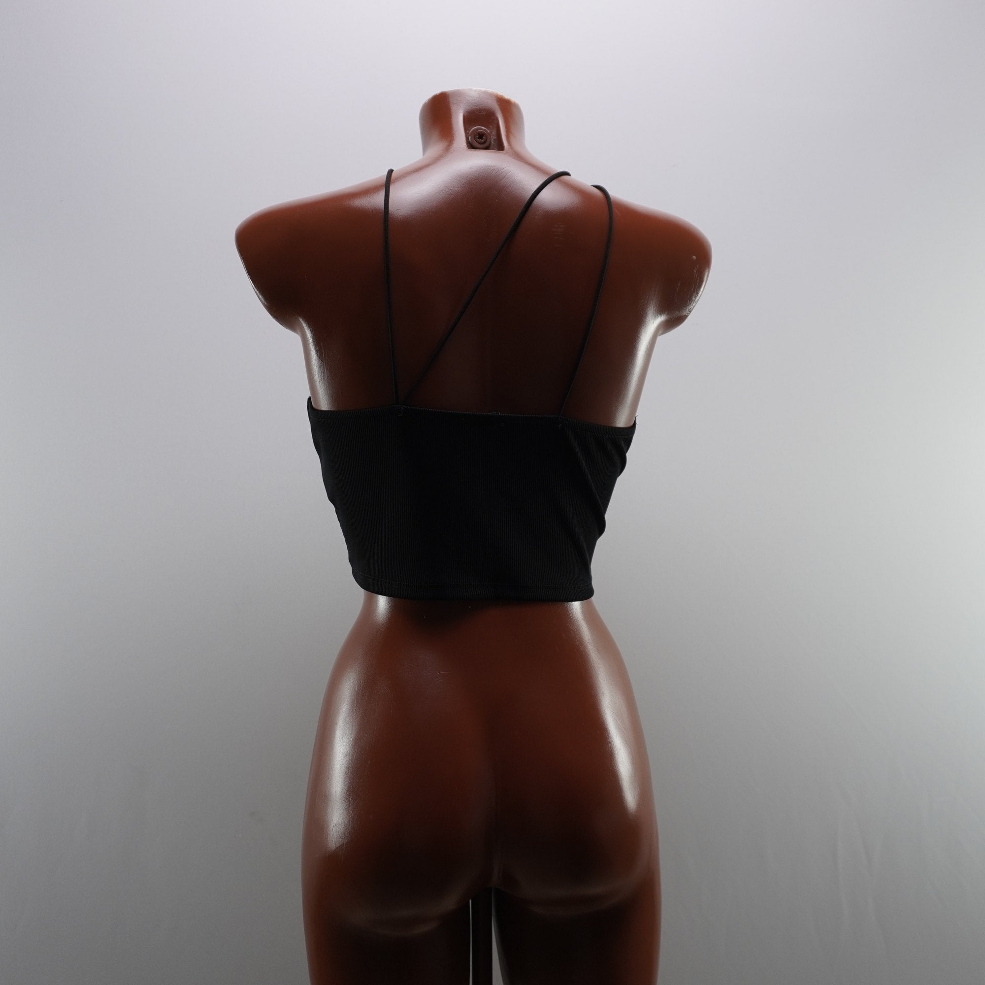Camiseta sin Mangas Bershka para Mujer - Negra, M - Usada en Muy Buen Estado