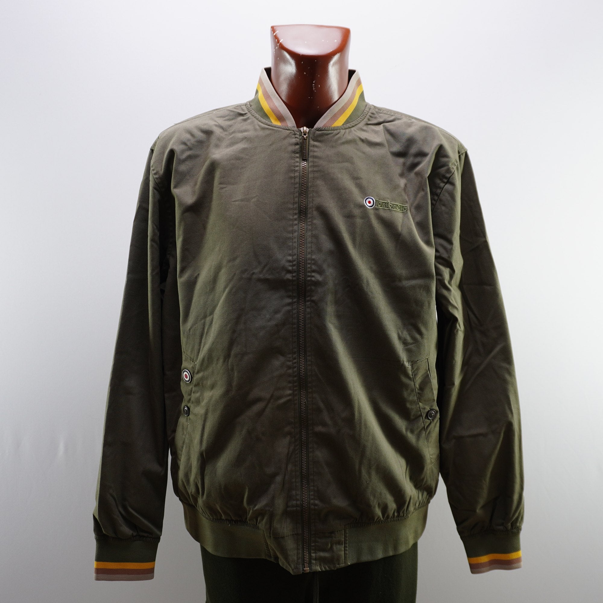 Chaqueta Bomber Lambretta para Hombre Usada - Beige, XXL