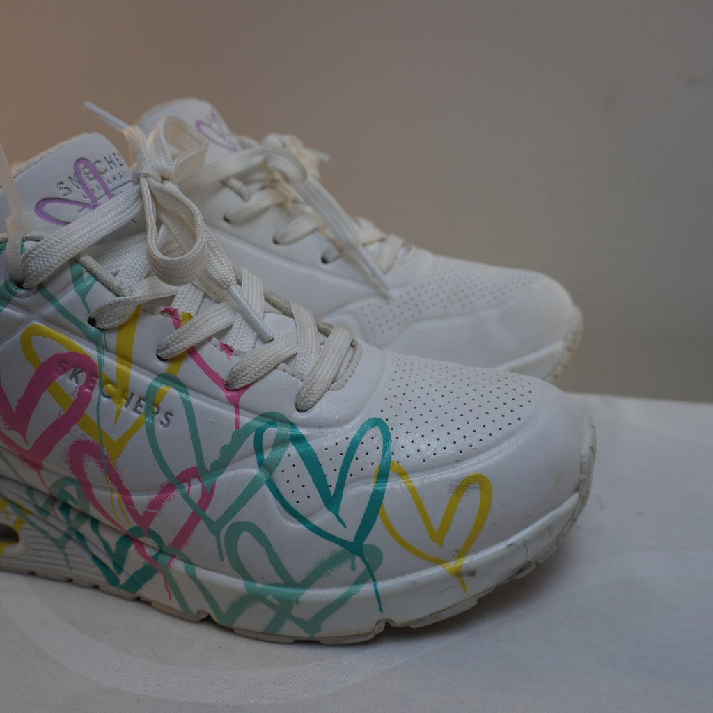 Zapatillas Skechers para Mujer Usadas - Blancas, Talla 39