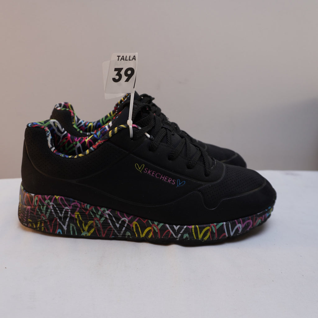 Zapatillas Skechers para Mujer Usadas - Negro, 39