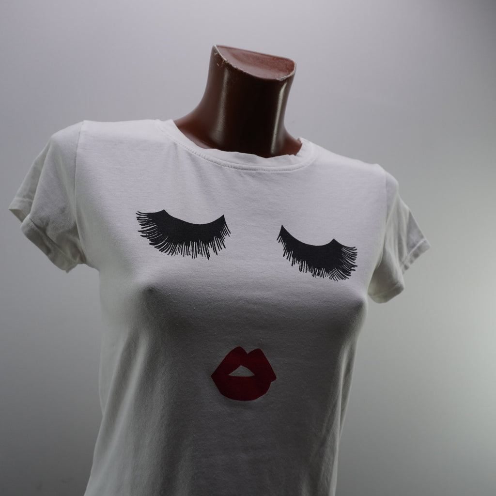 Camiseta de Manga Corta Rose Blu Candida para Mujer - Blanco, M (Usada en Muy Buen Estado)