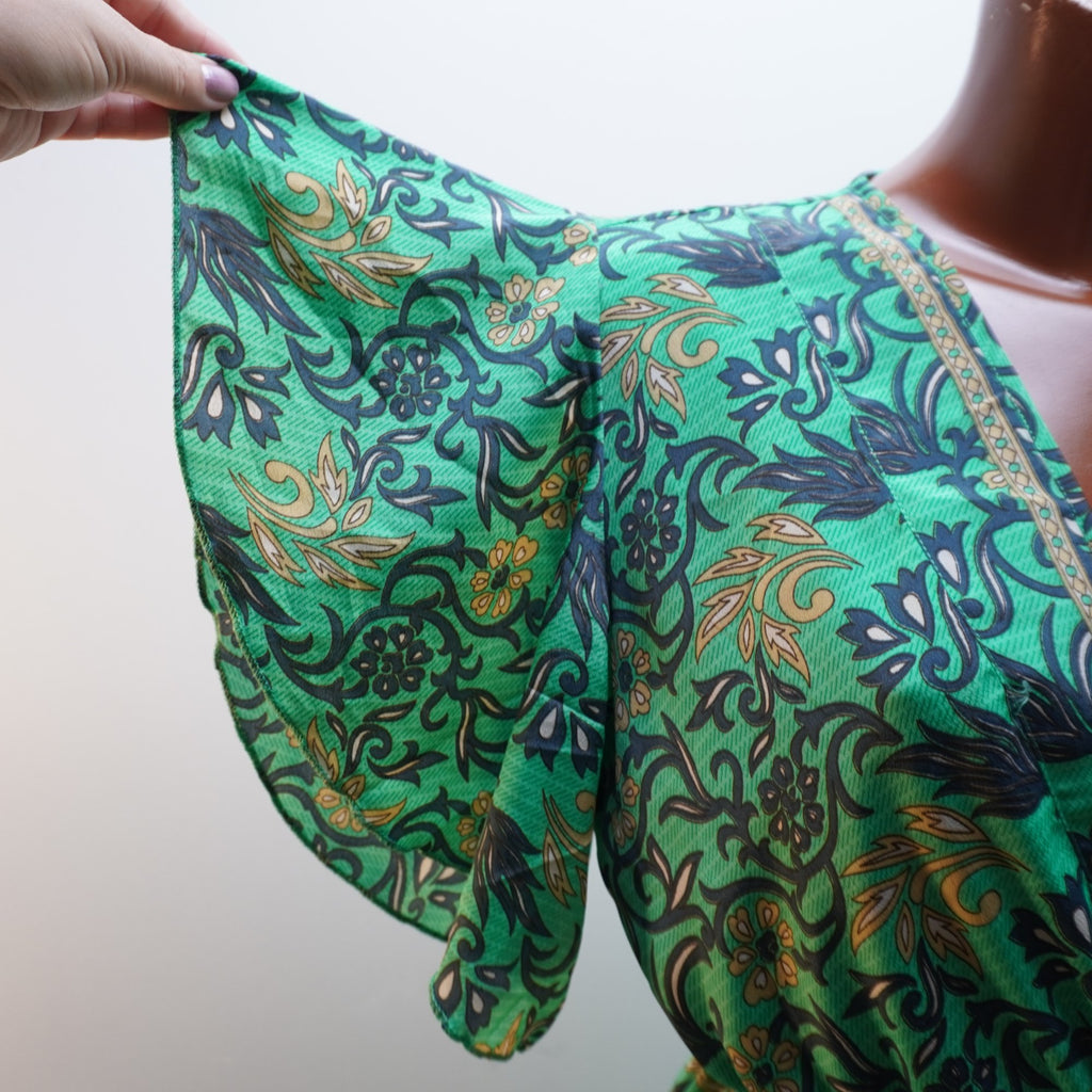 Vestido Corte Hinde para Mujer Usado - Verde, XL