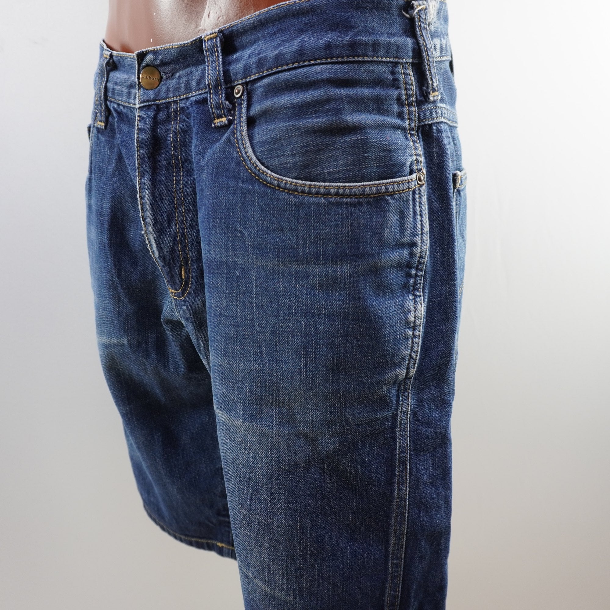 Pantalones Cortos Vaqueros Carhartt para Hombre - Azul, Grande (L)