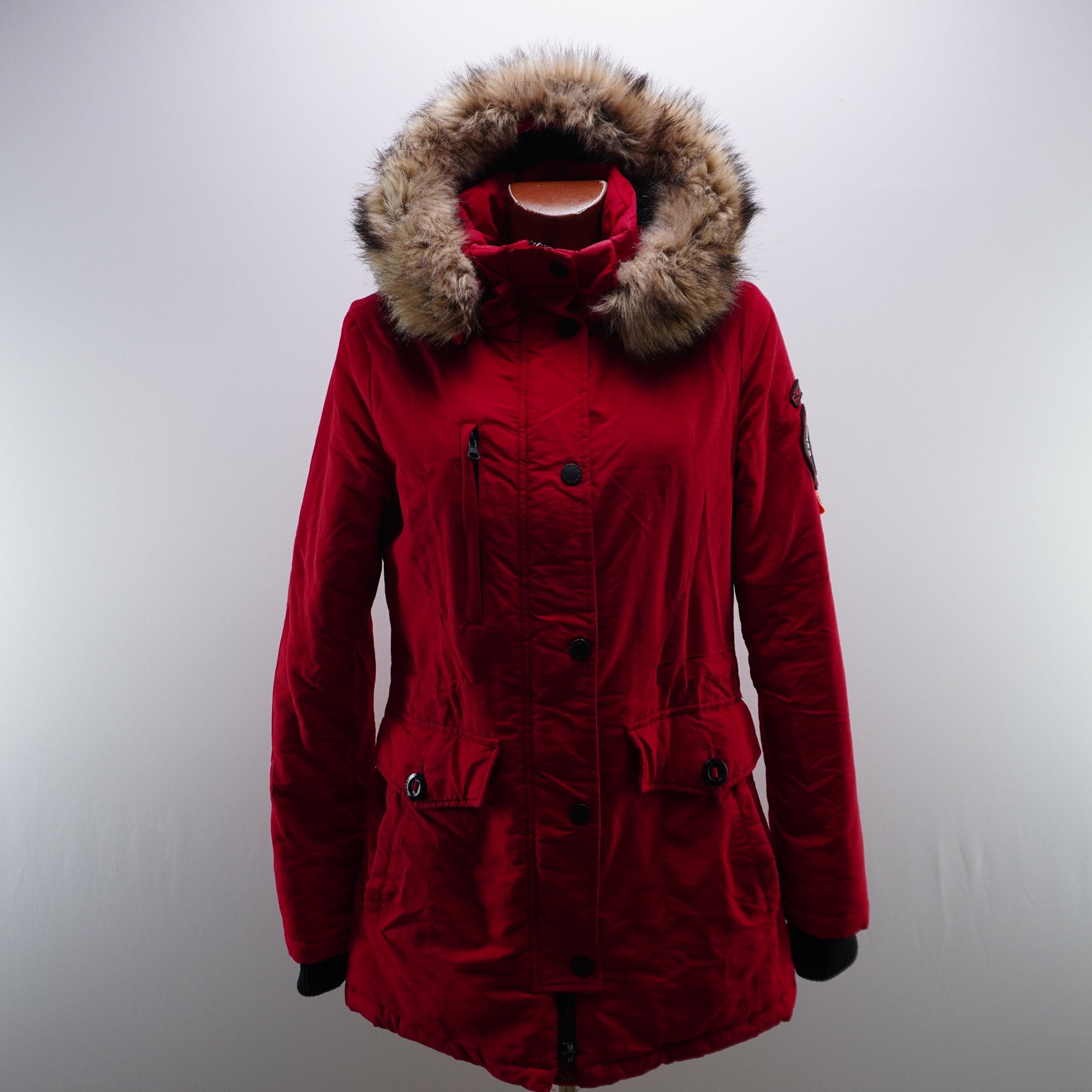 Parka Superdry para Mujer Usada - Roja, M