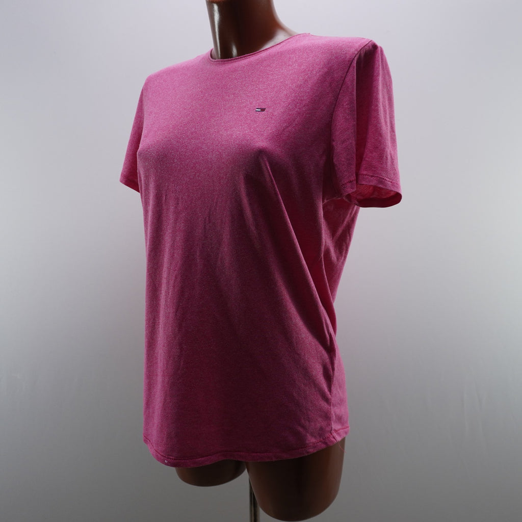 Camiseta de Manga Corta Tommy Hilfiger para Mujer - Rosa, M, Usada en Muy Buen Estado