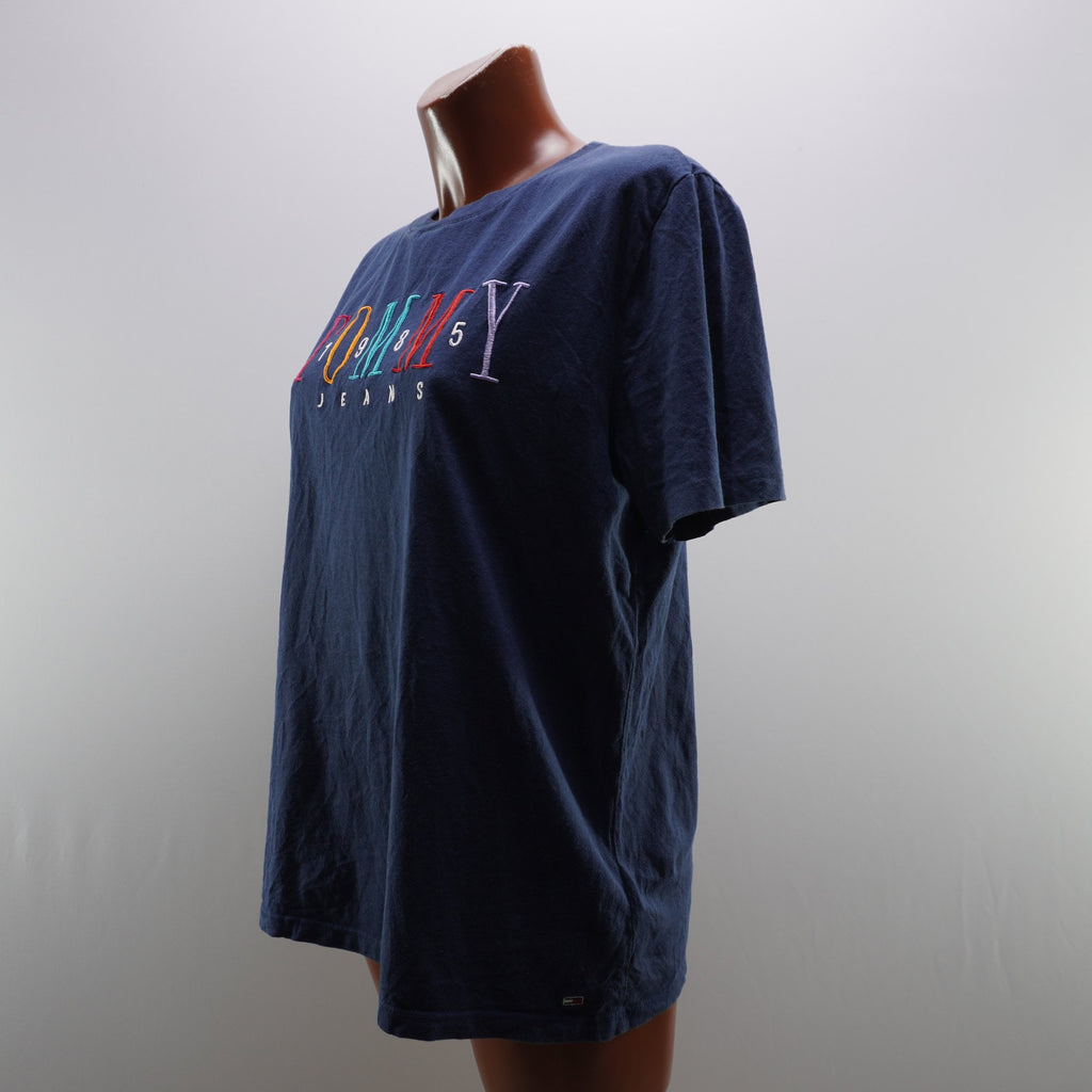 Camiseta de Manga Corta Azul Marino para Mujer - Talla L, Usada en Muy Buen Estado