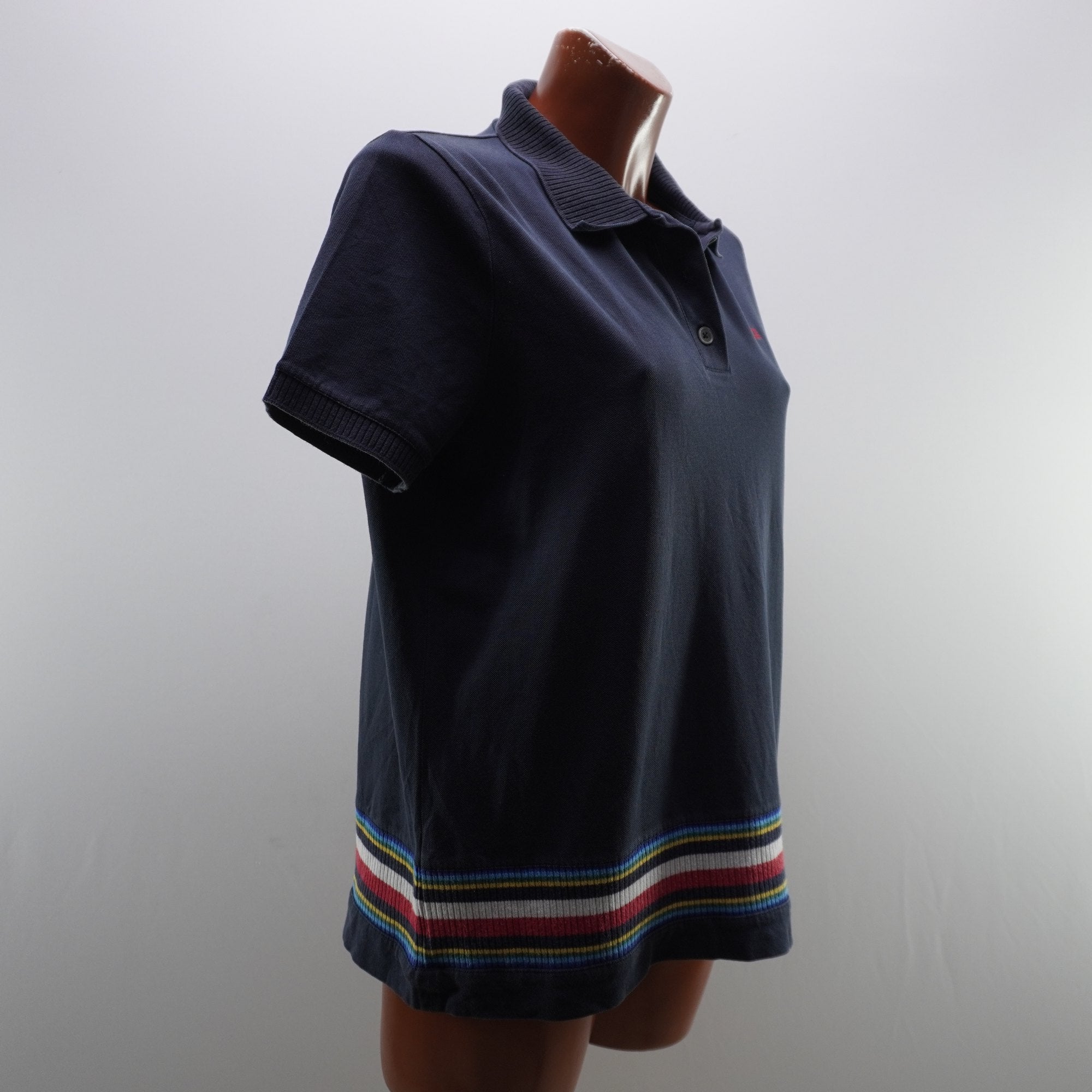Camiseta de Manga Corta Tommy Hilfiger para Mujer Usada - Azul Marino, XL