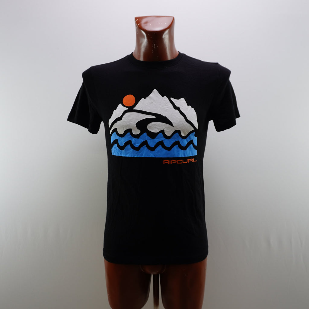 Camiseta de Manga Corta Rip Curl para Hombre - Negro, S (Usada en Muy Buen Estado)
