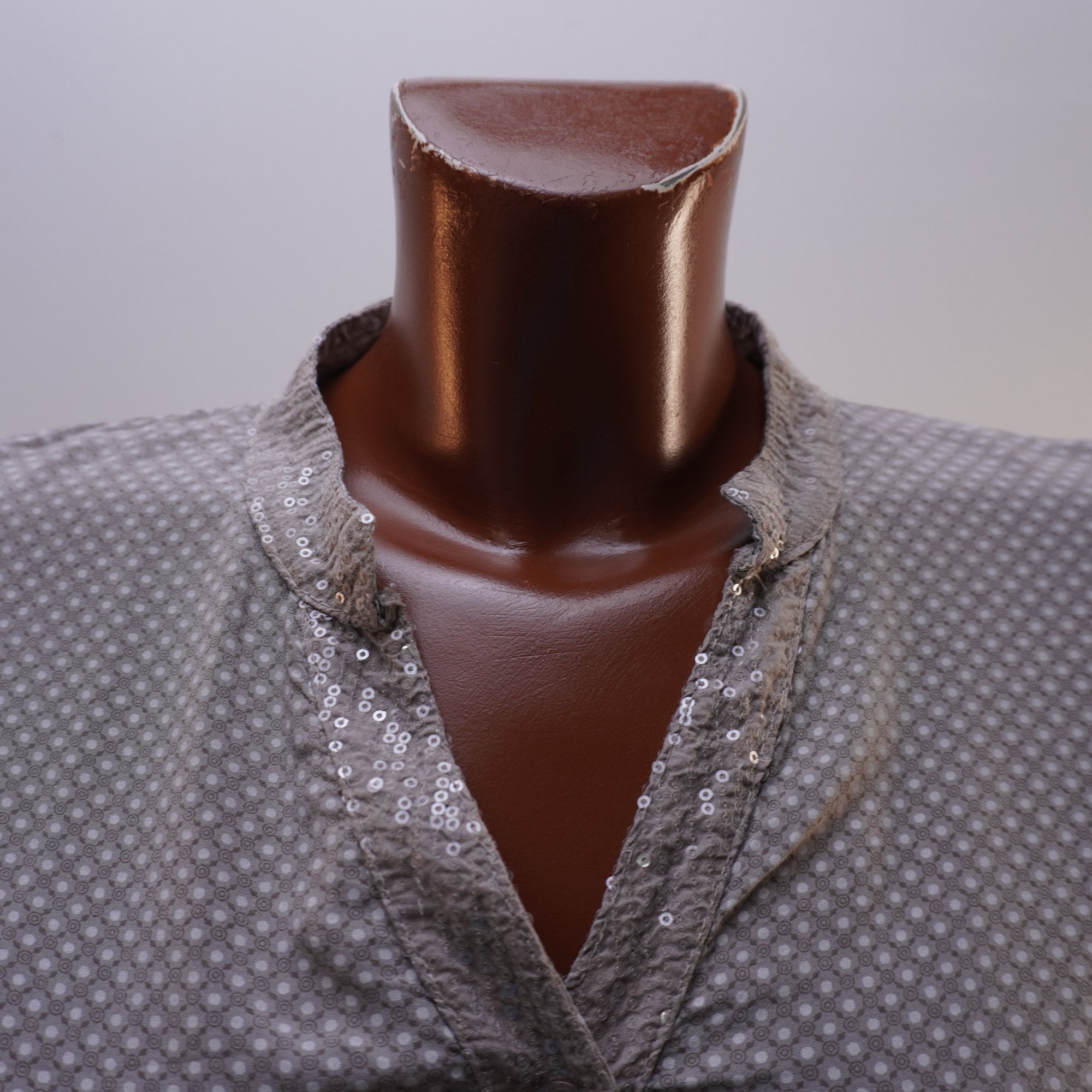 Camisa Henley Italian Style para Mujer Usada - Gris, M