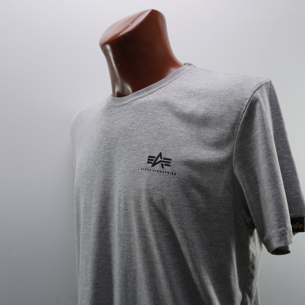 Camiseta de Manga Corta Alpha Industries para Hombre - Gris, XL, Usada en Muy Buen Estado