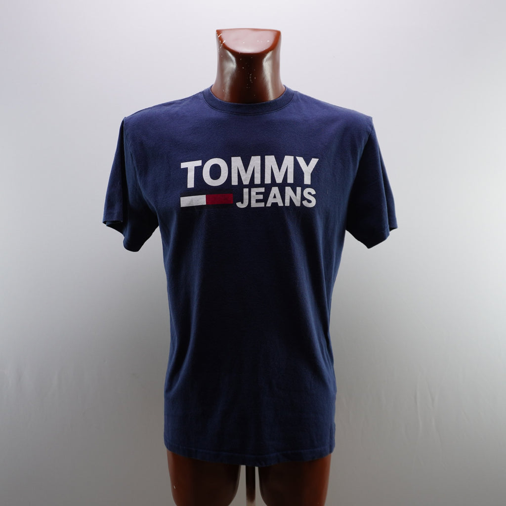 Camiseta de Manga Corta Tommy Hilfiger para Hombre - Azul Marino, Mediano (M), Usada en Muy Buen Estado