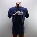 Camiseta de Manga Corta Tommy Hilfiger para Hombre - Azul Marino, Mediano (M), Usada en Muy Buen Estado
