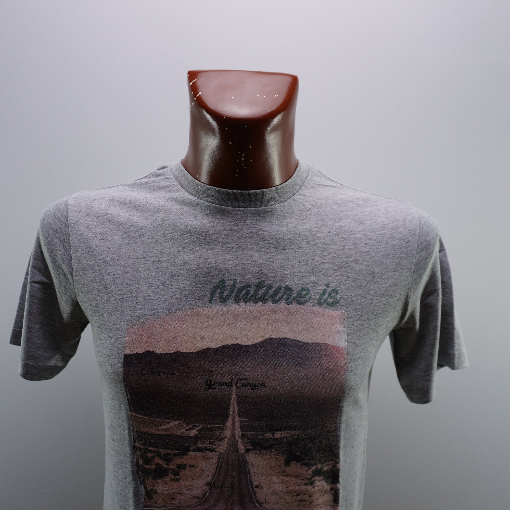 Camiseta de Manga Corta Nature Te para Hombre Usada - Gris, S