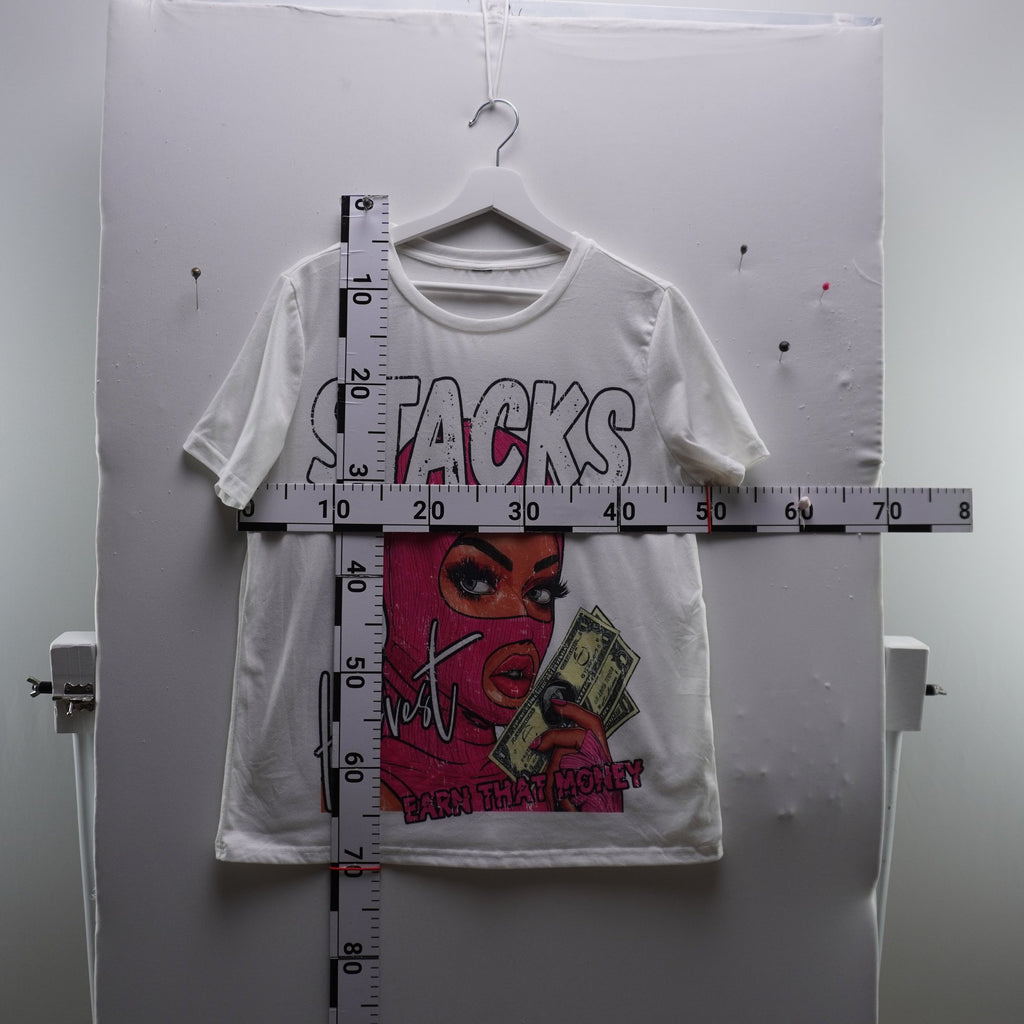 Camiseta de Manga Corta Italian Style para Mujer - Multicolor, M, Usada en Muy Buen Estado