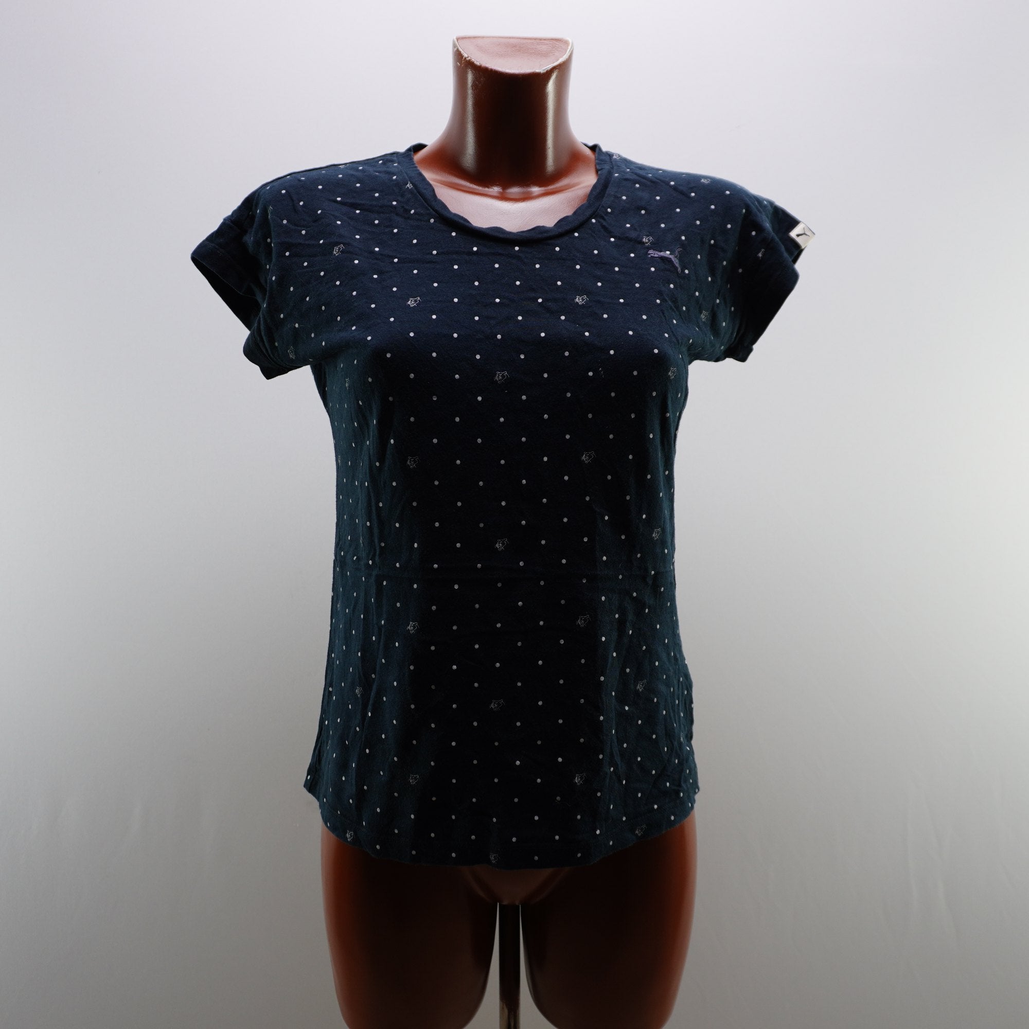 Camiseta de Manga Corta Puma para Mujer Usada - Negro, XL