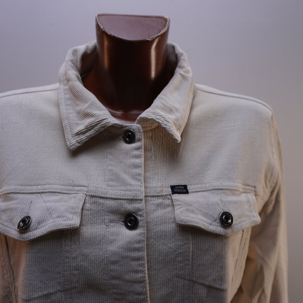 Cazadora Vaquera U.S. Polo Assn. para Mujer Usada - Blanca, XL