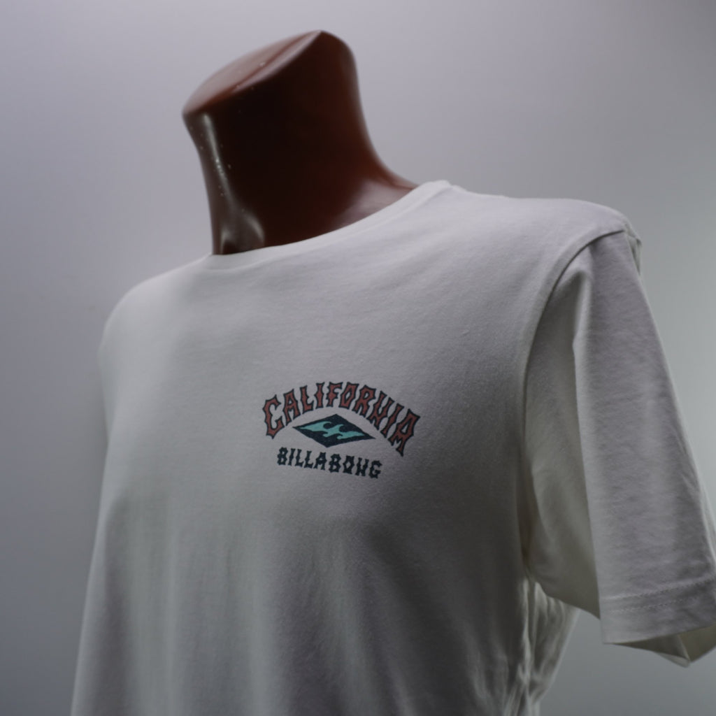 Camiseta de Manga Corta Billabong para Hombre Usada - Blanca, M