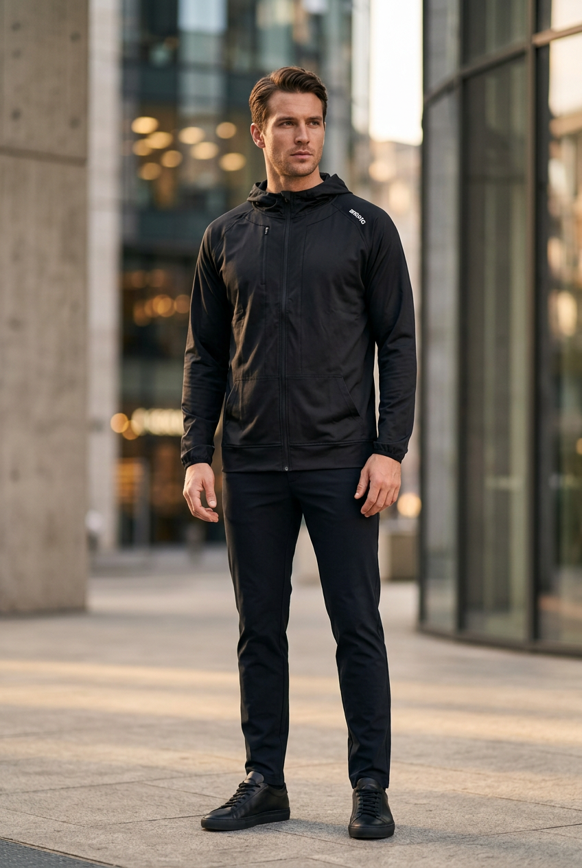 Sudadera con Capucha Brokig para Hombre Usada - Negra, XXL