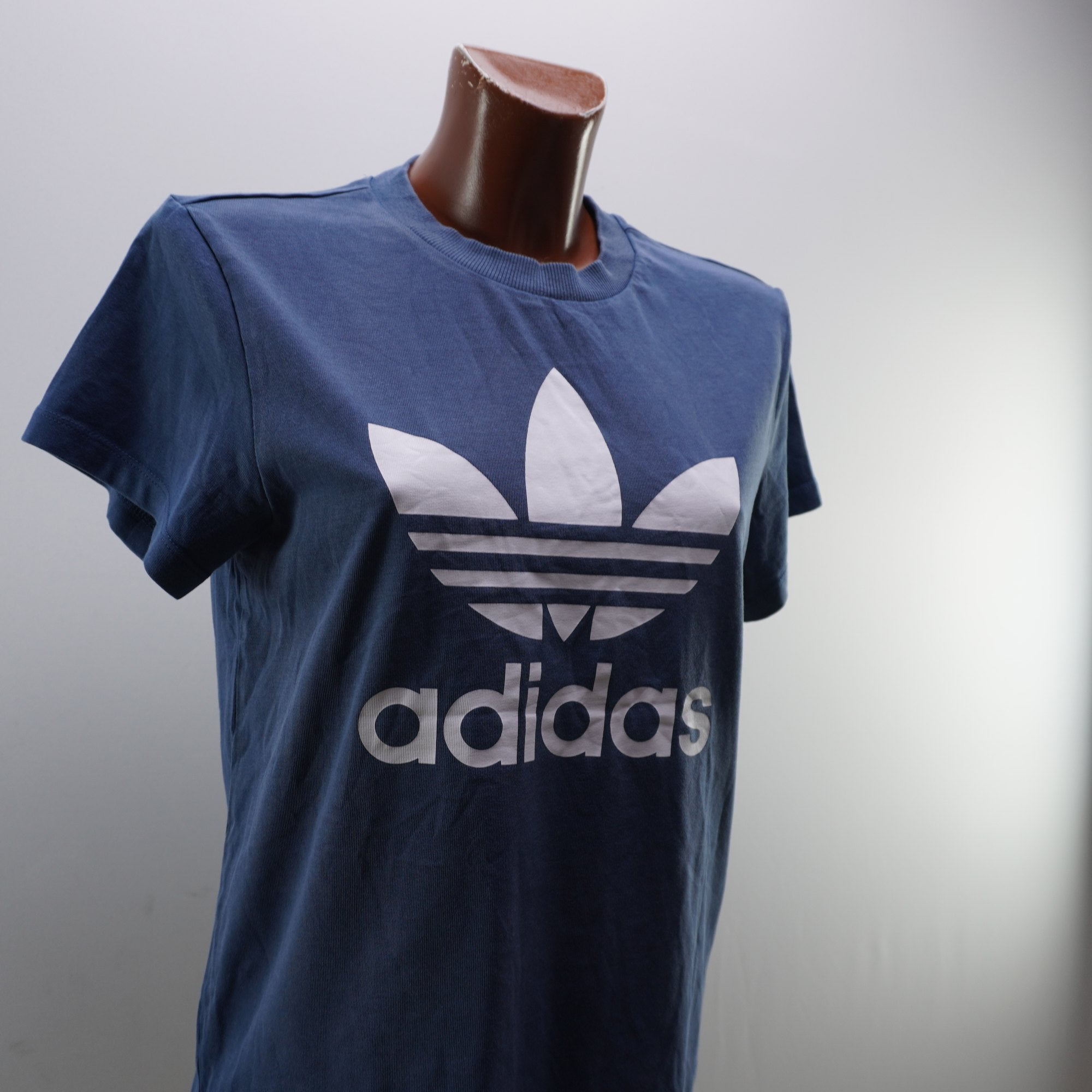Camiseta de Manga Corta Adidas para Mujer Usada - Azul, S