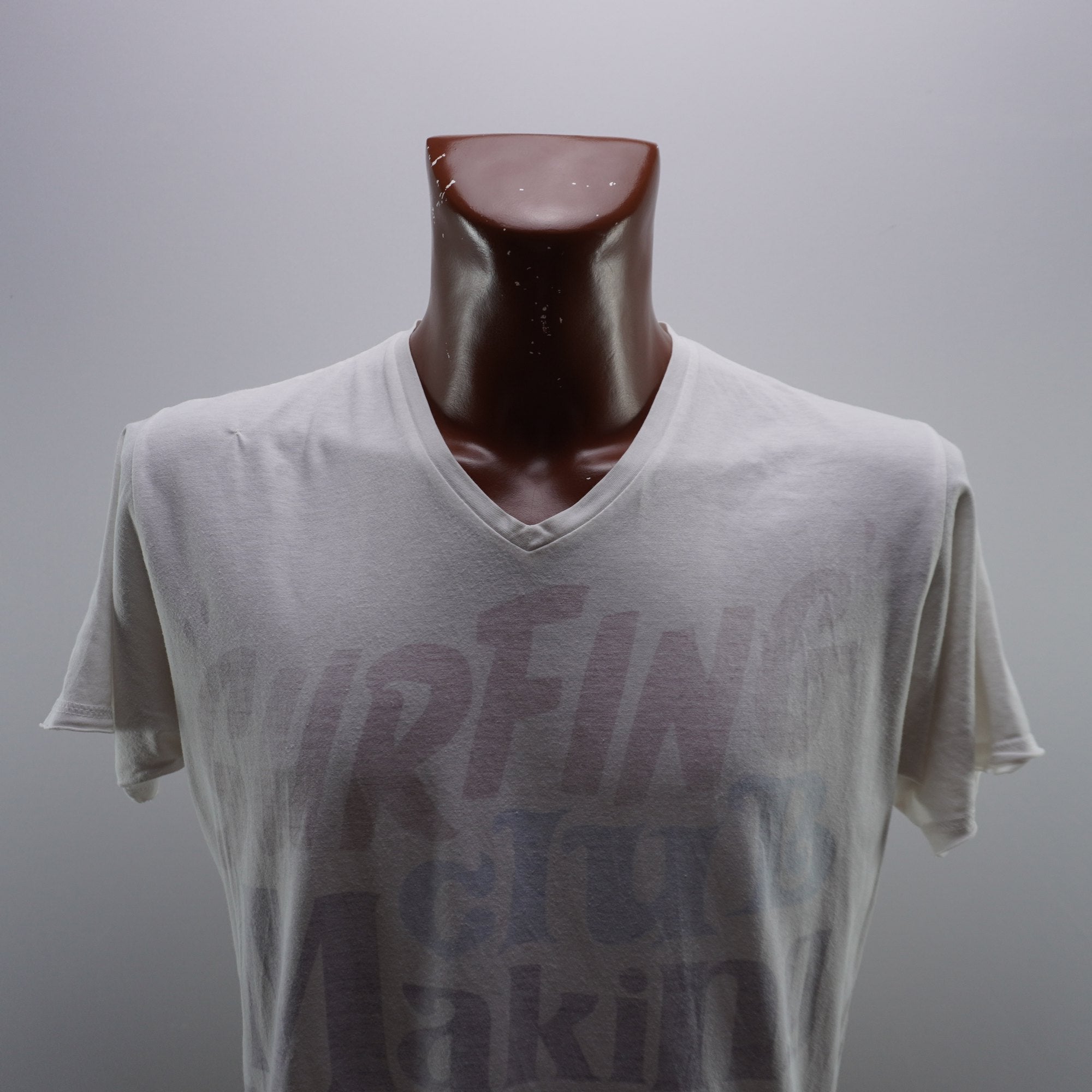 Camiseta Springfield para Hombre Usada - Blanca, Pequeño (S)