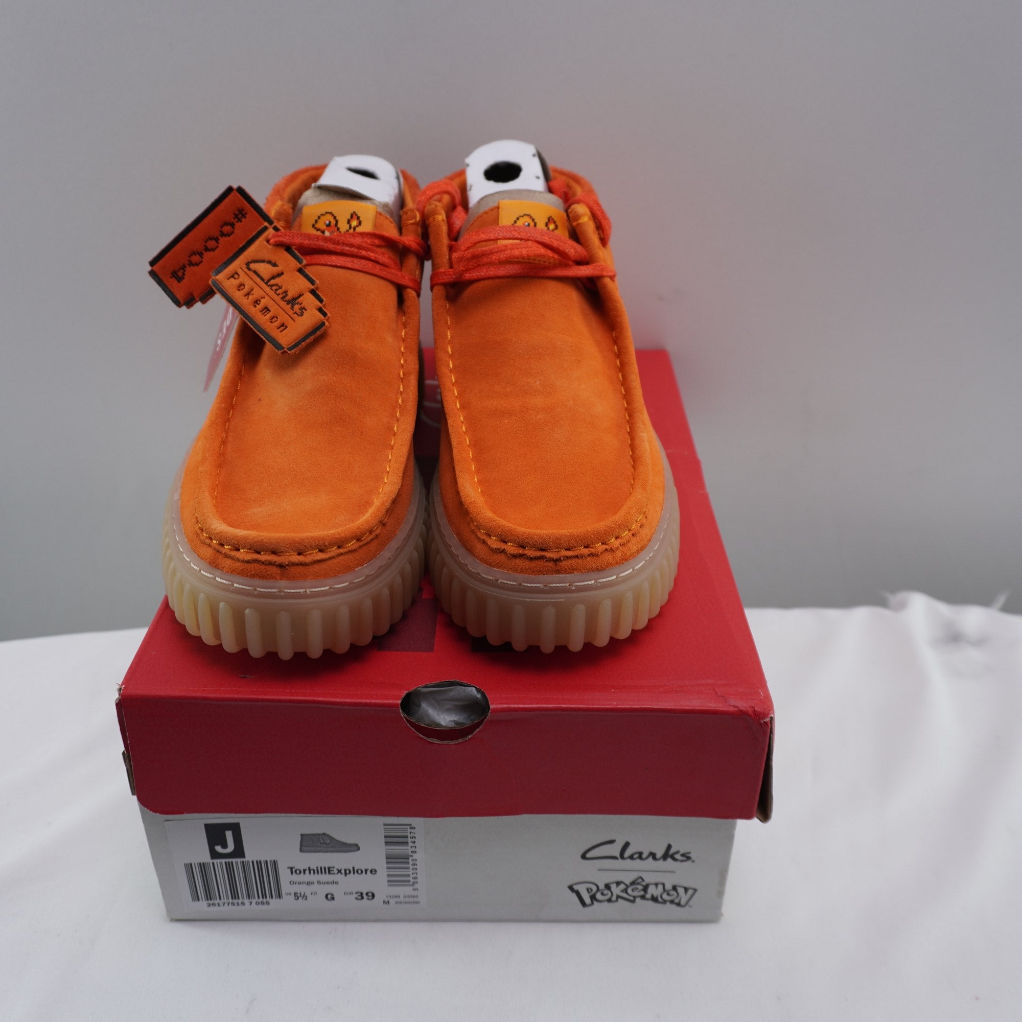 Zapatillas Clarks para Hombre Usadas - Naranja, Talla 39