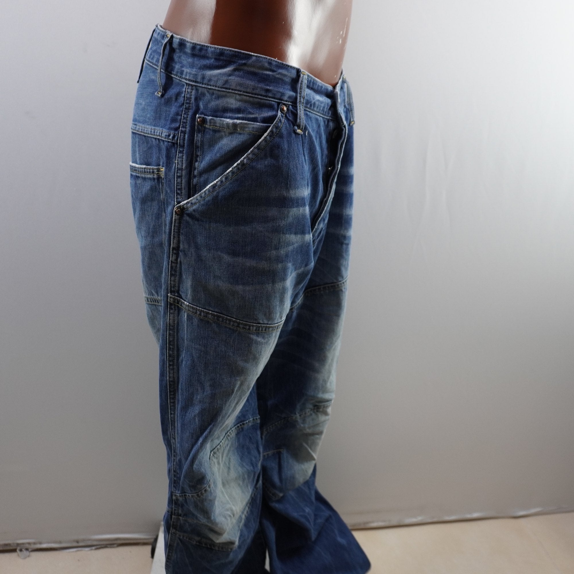 Vaqueros G-Star para Hombre - Azul, Grande (L), Usados en Muy Buen Estado