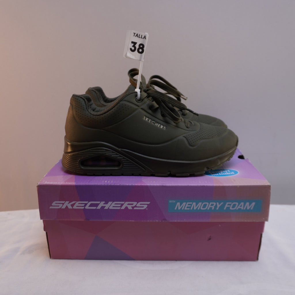 Zapatillas Skechers para Mujer Usadas - Verde, 38