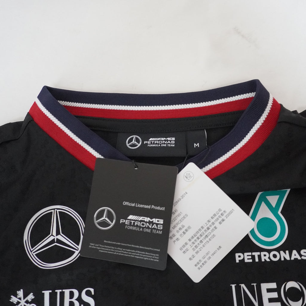 Camiseta de Manga Corta Mercedes para Hombre Usada - Negra, M