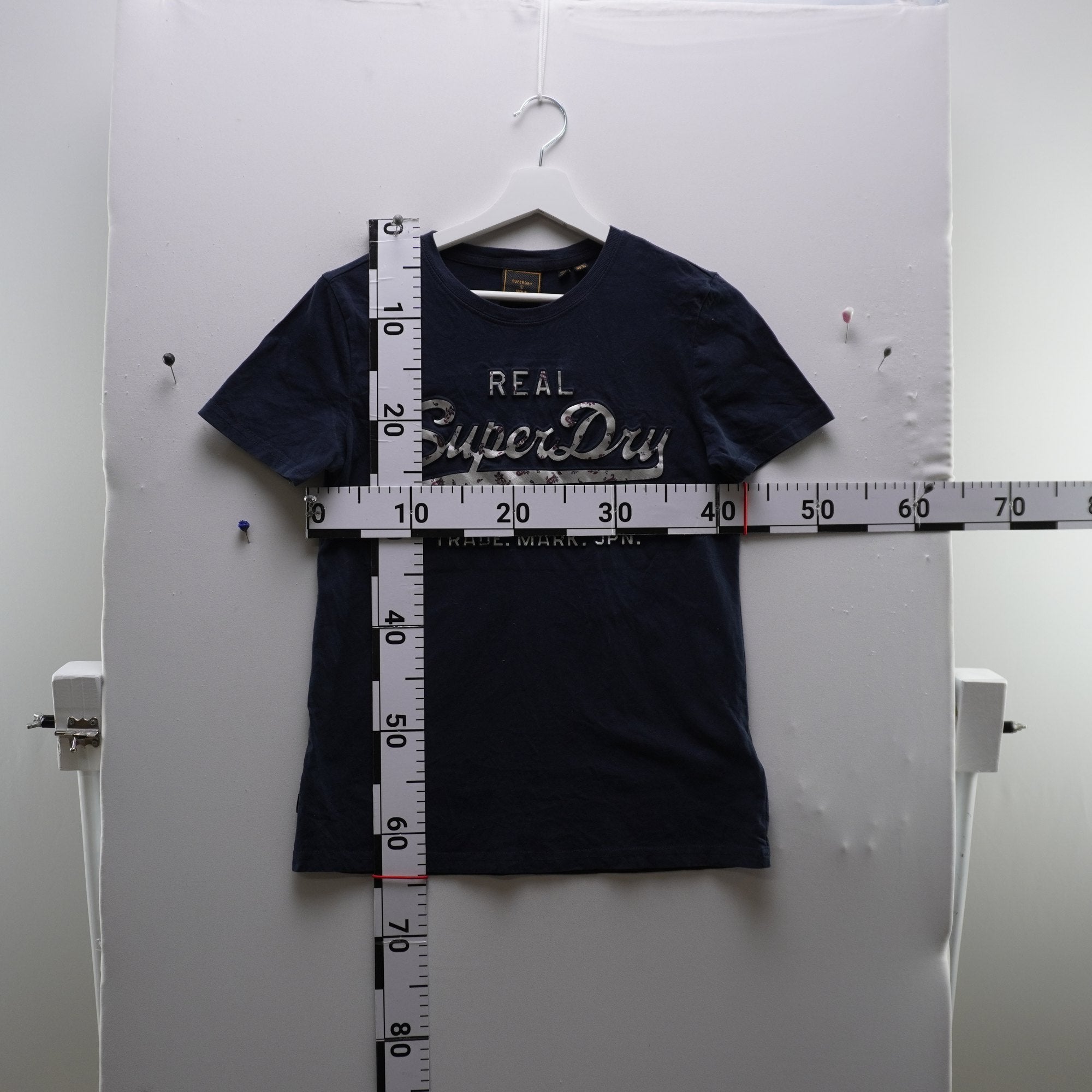 Camiseta de Manga Corta Superdry para Mujer - Azul Marino, S (Usada en Muy Buen Estado)