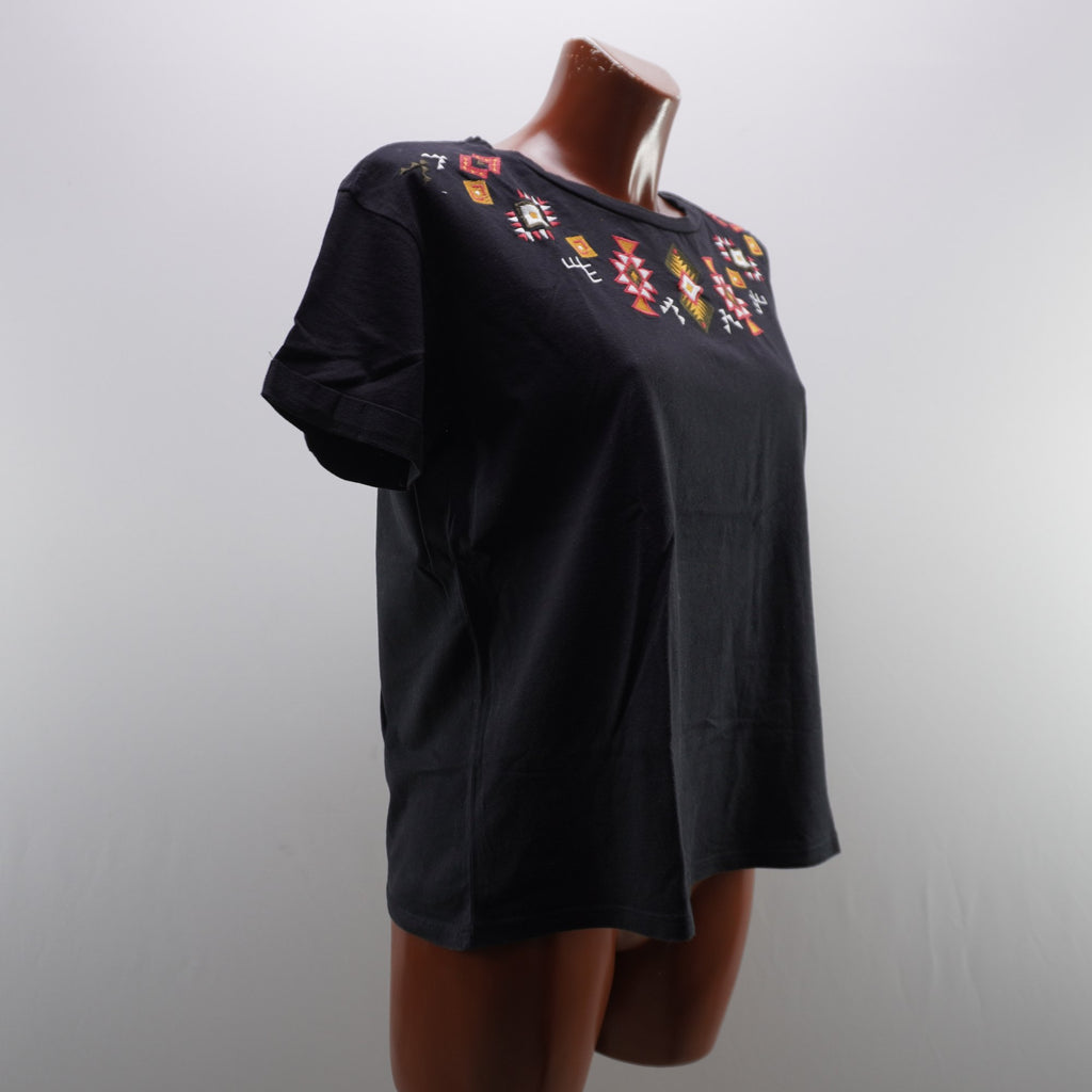 Camiseta de Manga Corta Hands para Mujer - Negro, M (Usada en Muy Buen Estado)