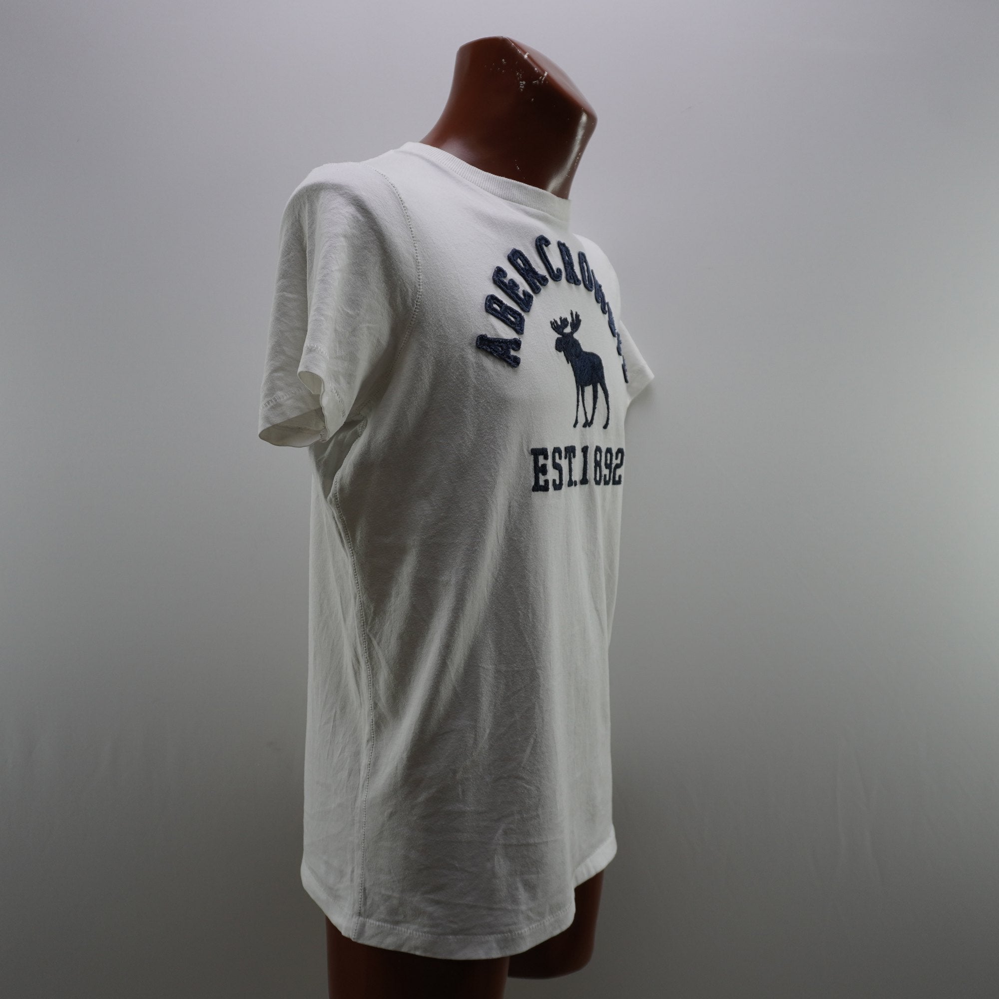 Camiseta Abercrombie & Fitch para Hombre - Blanca, L (Usada en Muy Buen Estado)