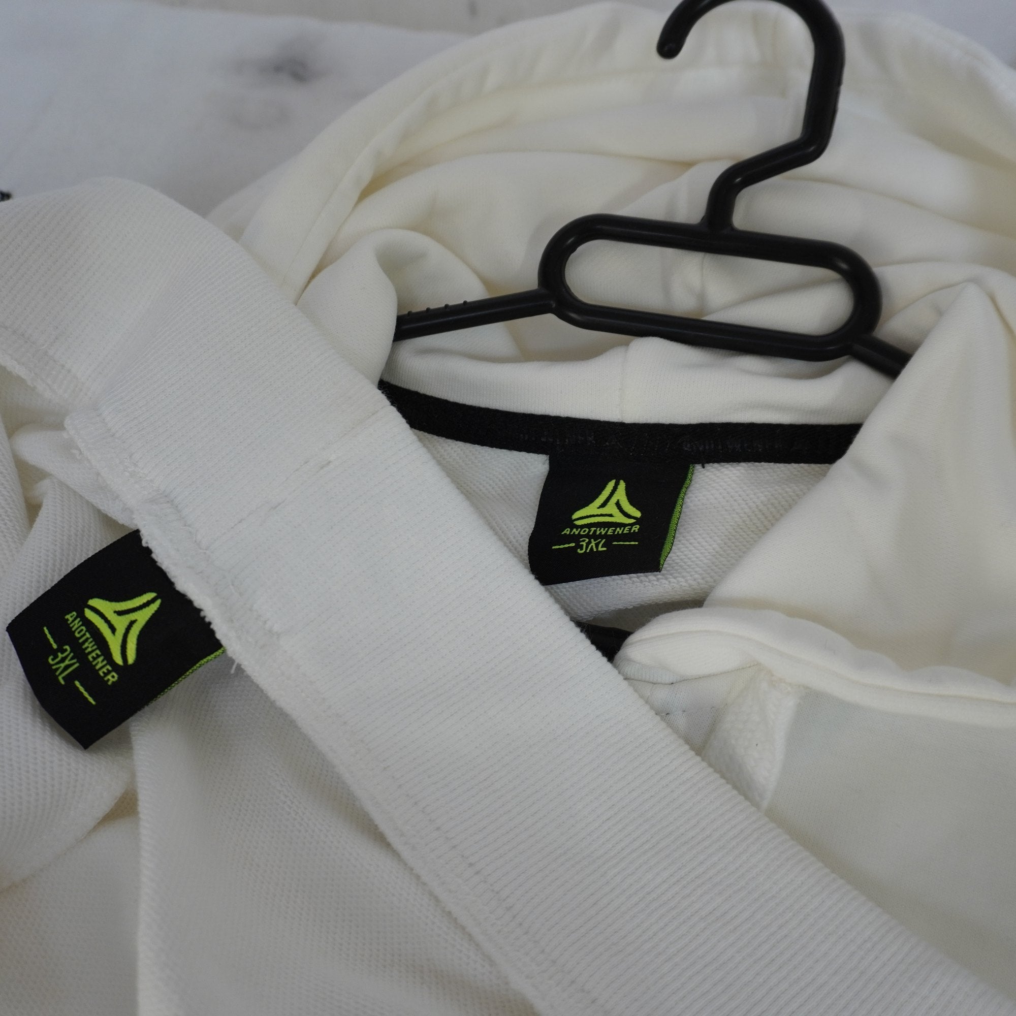 Sudadera con Capucha Anotwener para Hombre Nueva - Blanca, XXXL