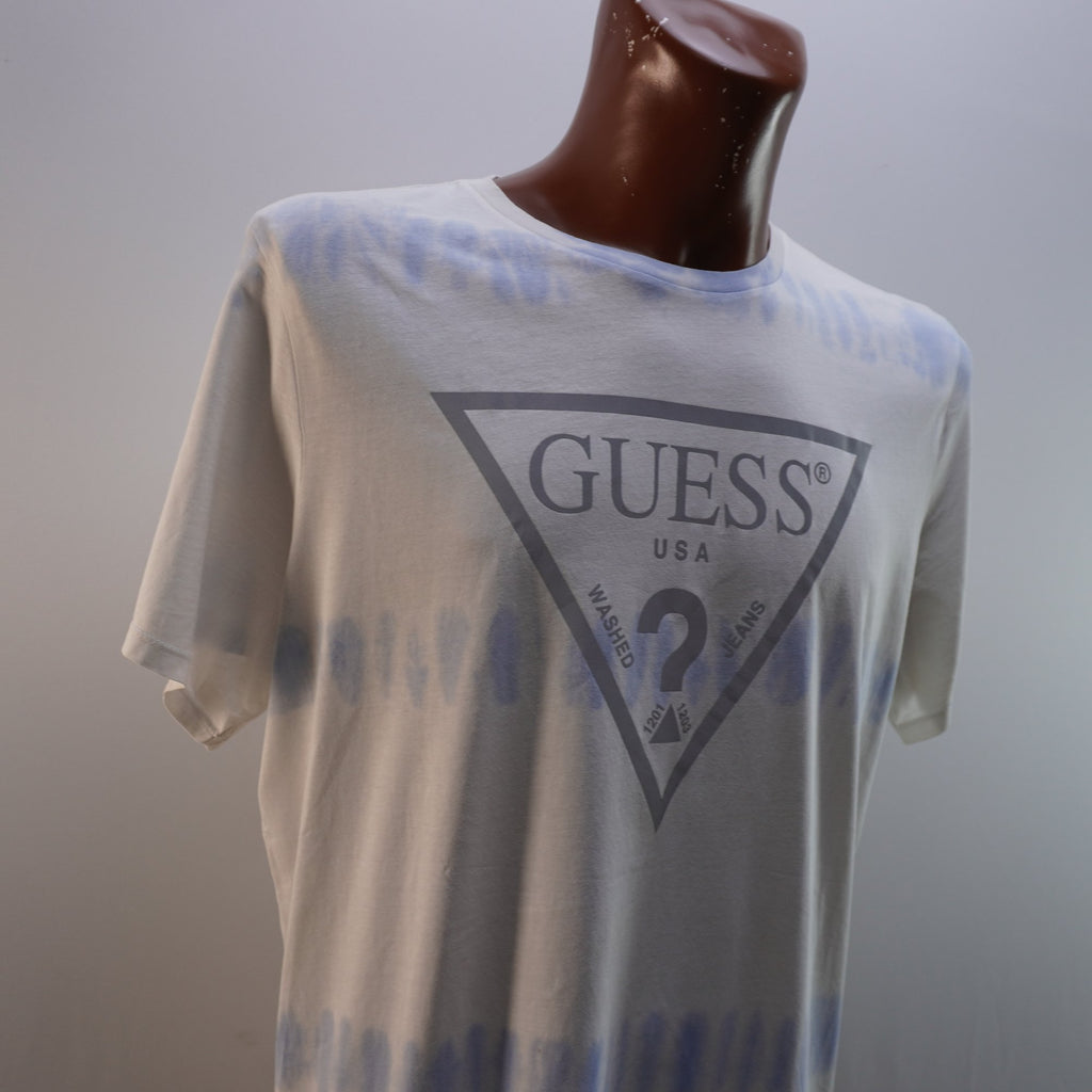 Camiseta de Manga Corta Guess para Hombre Usada - Azul, XL