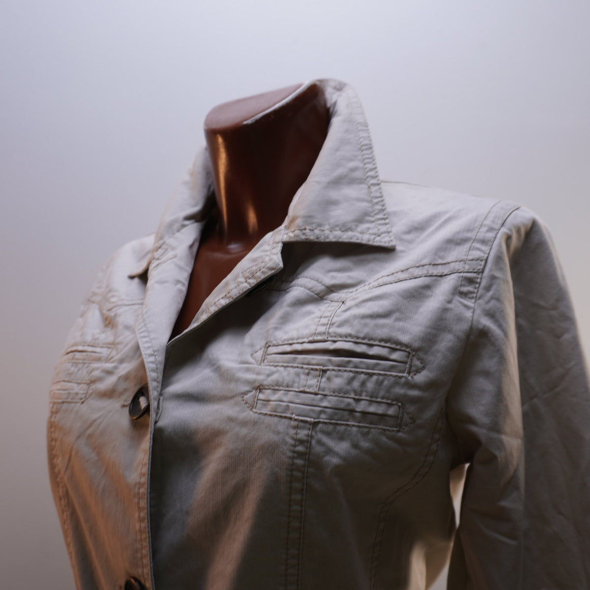 Cazadora Vaquera Caro para Mujer Usada - Beige, M