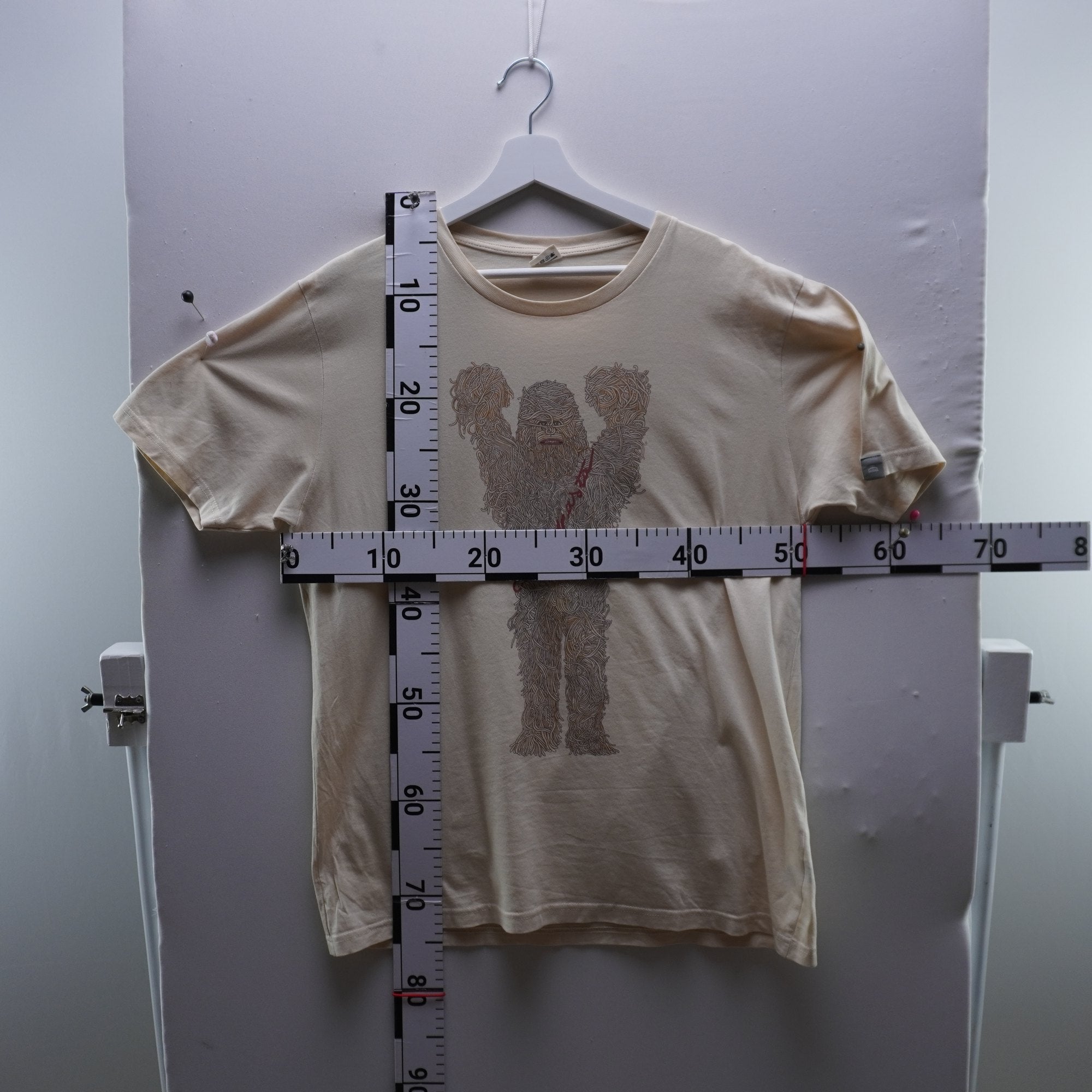 Camiseta de Manga Corta Typographia para Hombre Usada - Beige, L
