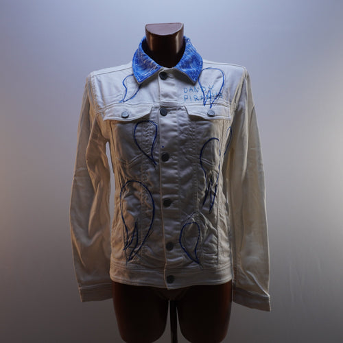 Cazadora Vaquera Italian Style para Mujer Usada - Blanca, L
