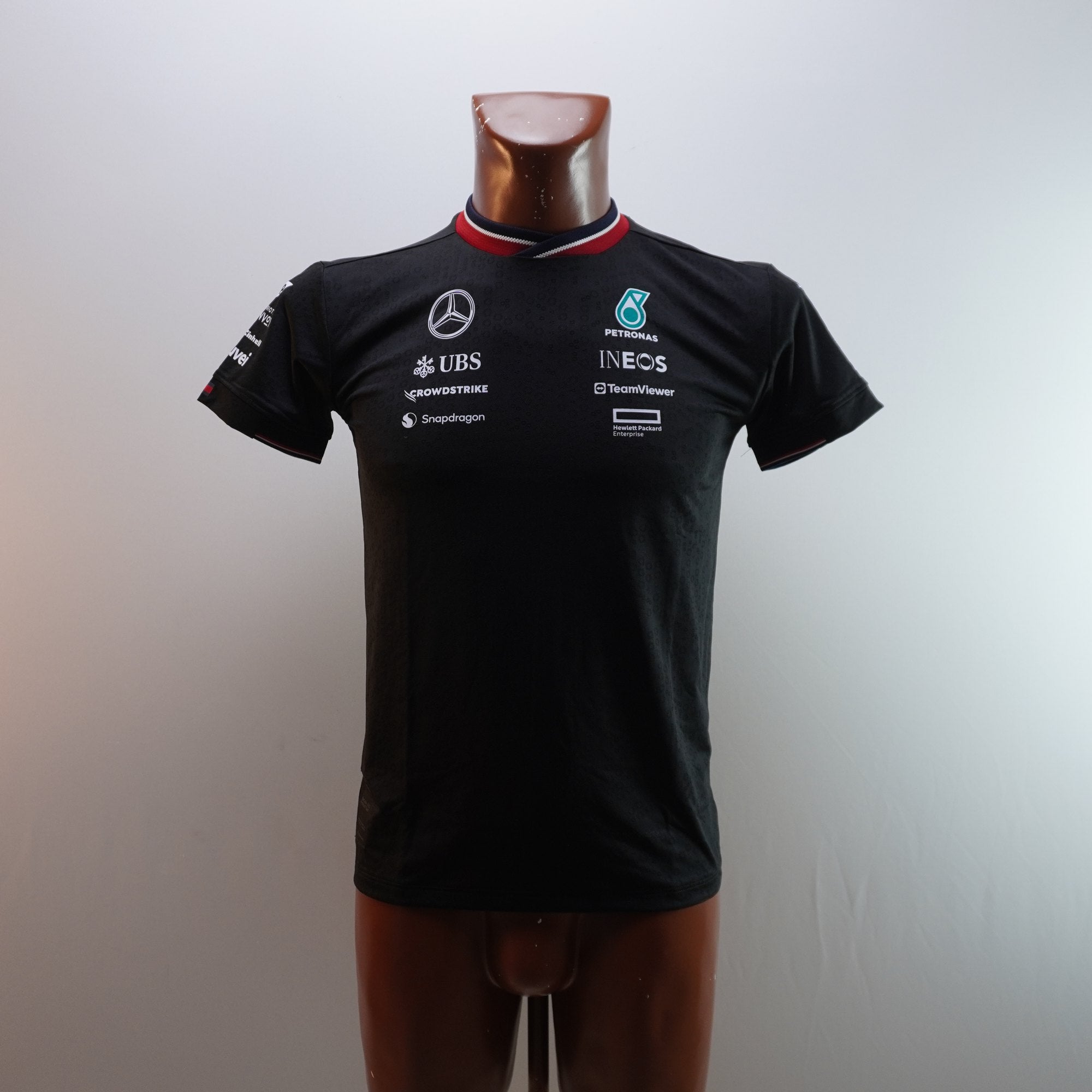 Camiseta de Manga Corta Mercedes para Hombre Usada - Negro, XS