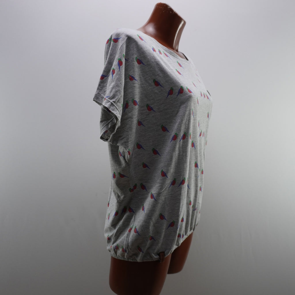 Camiseta de Manga Corta Naketano para Mujer Usada - Gris, XL