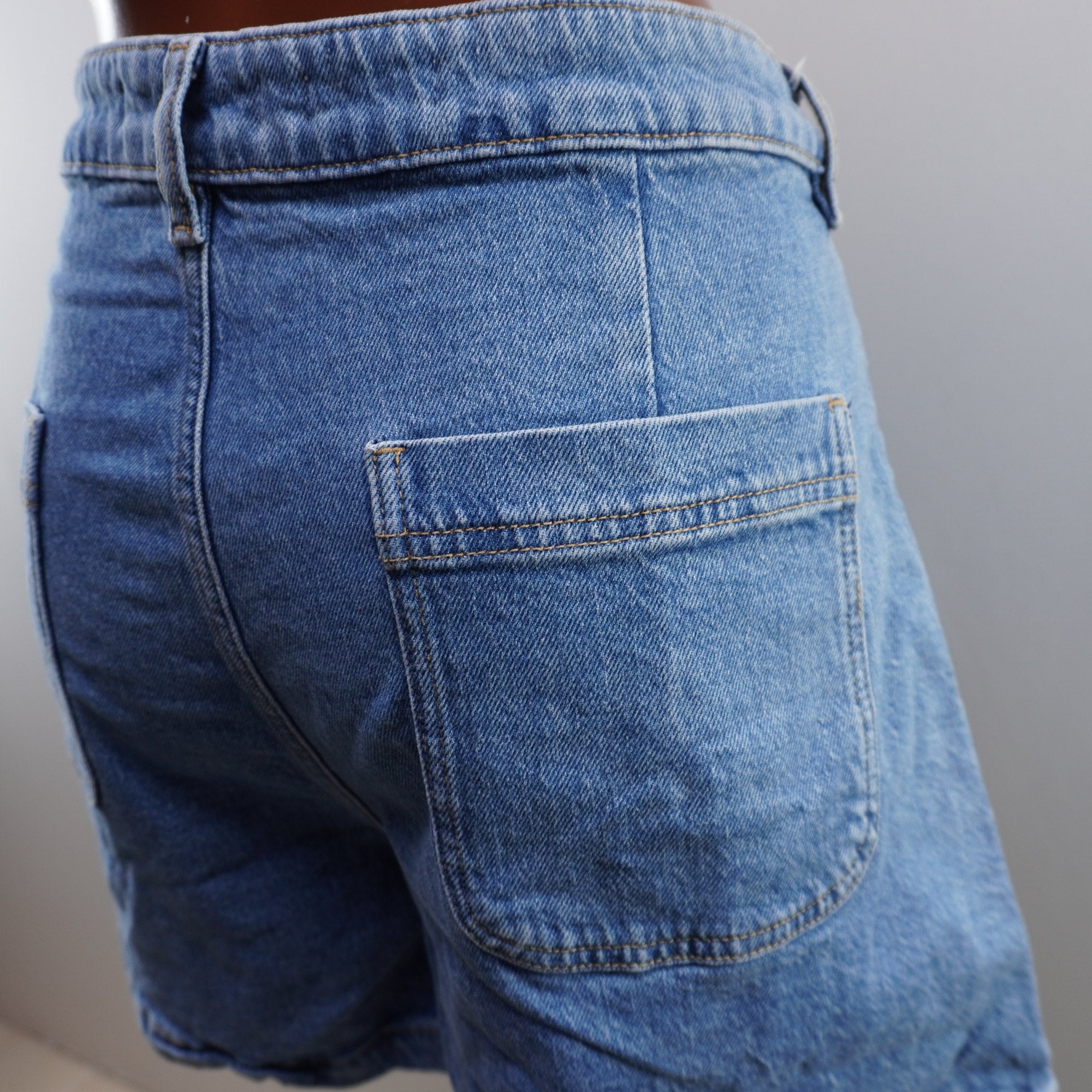 Pantalones Cortos Vaqueros MNG para Mujer Usados - Azul, XXL