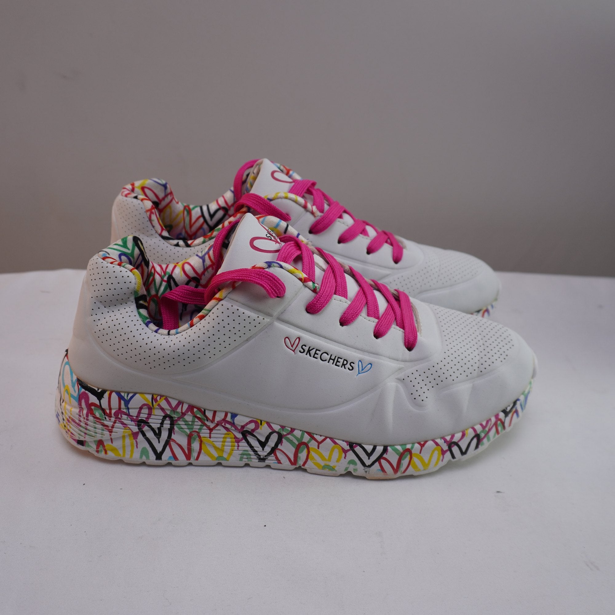 Zapatillas Skechers para Mujer Usadas - Blancas, Talla 39