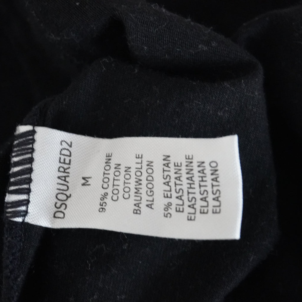 Camiseta de Manga Corta Dsquared2 para Hombre Usada - Negro, M