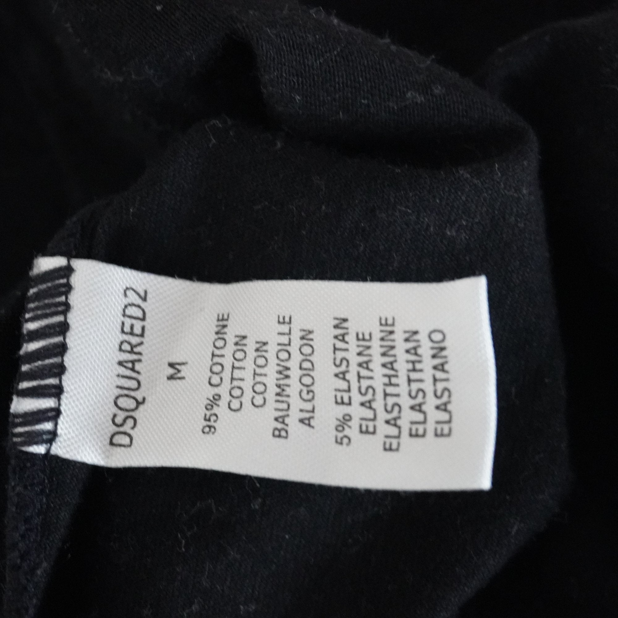 Camiseta de Manga Corta Dsquared2 para Hombre Usada - Negro, M