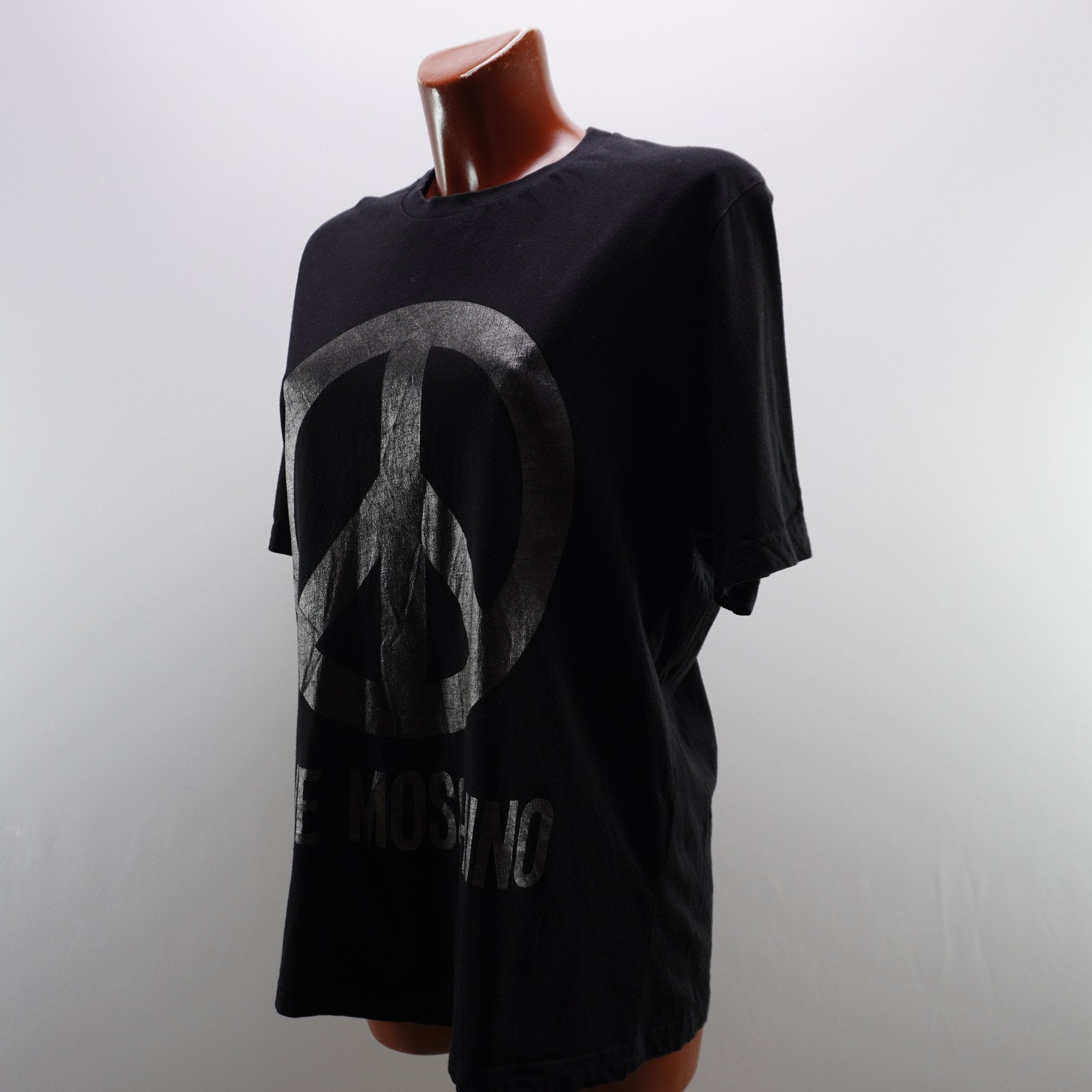 Camiseta de Manga Corta Moschino para Mujer - Negro, XL, Usada en Muy Buen Estado