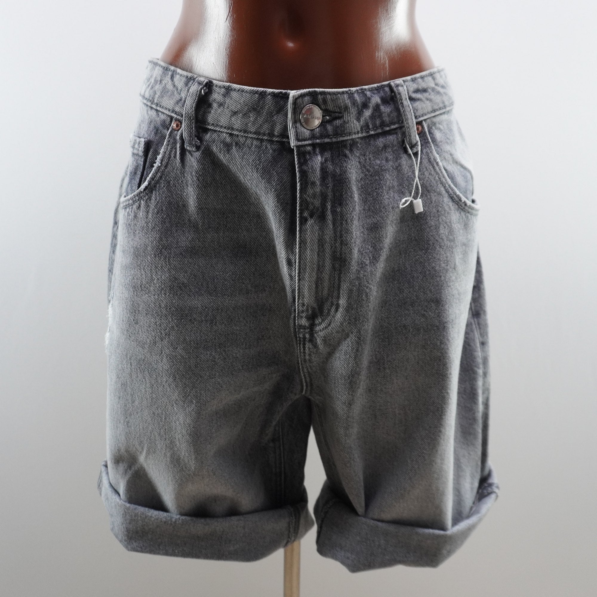Pantalones Cortos Vaqueros Amisu para Mujer Usados - Gris, XXL