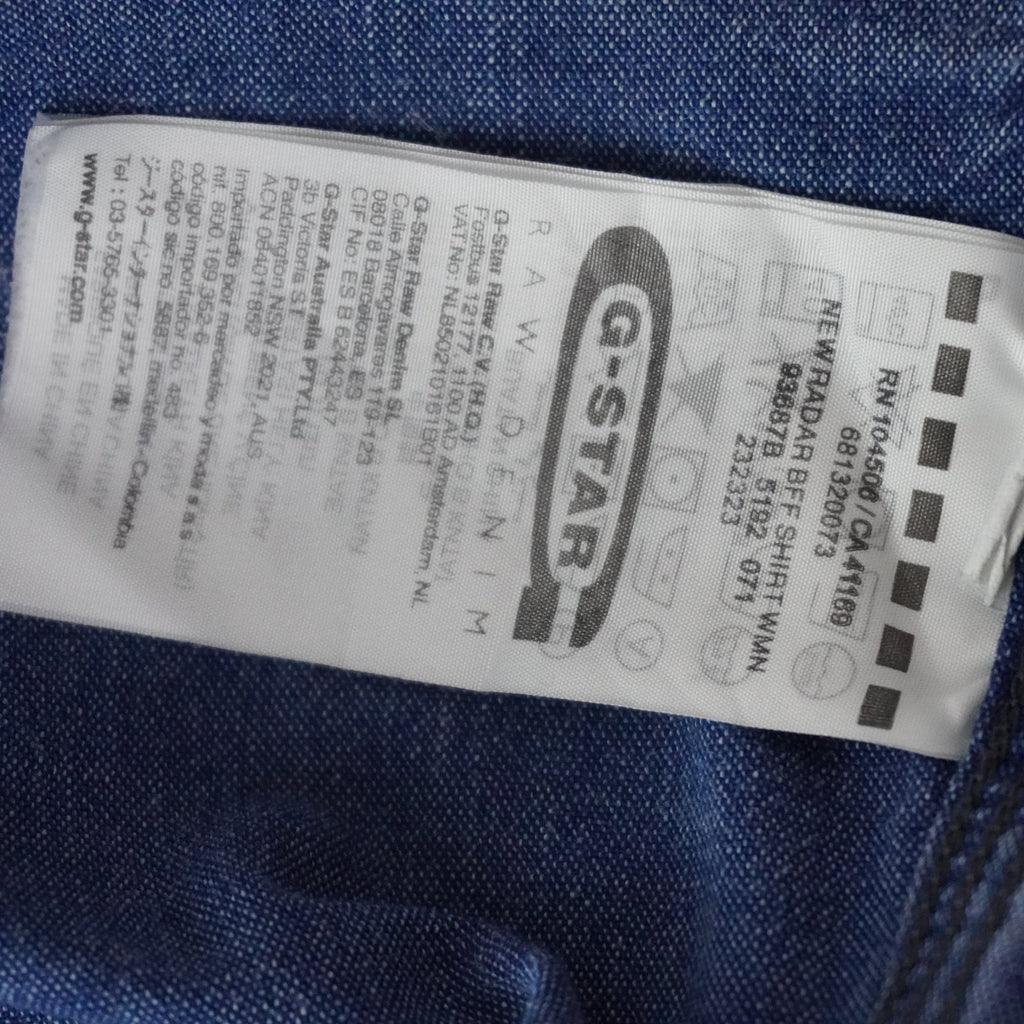 Camisa G-Star para Mujer en Azul, Talla S - Usada en Muy Buen Estado