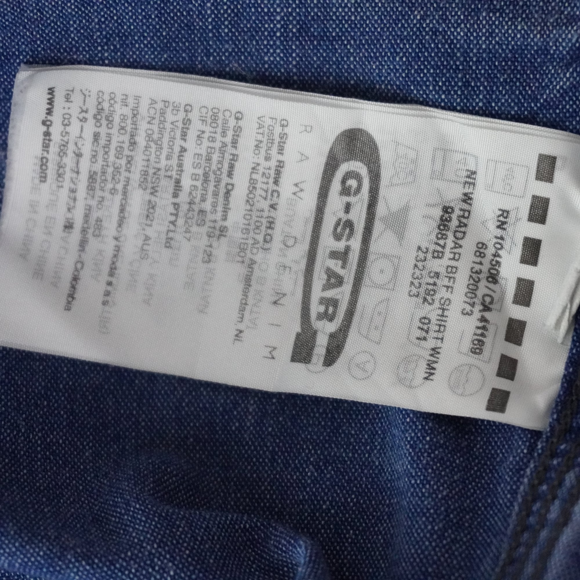 Camisa G-Star para Mujer en Azul, Talla S - Usada en Muy Buen Estado