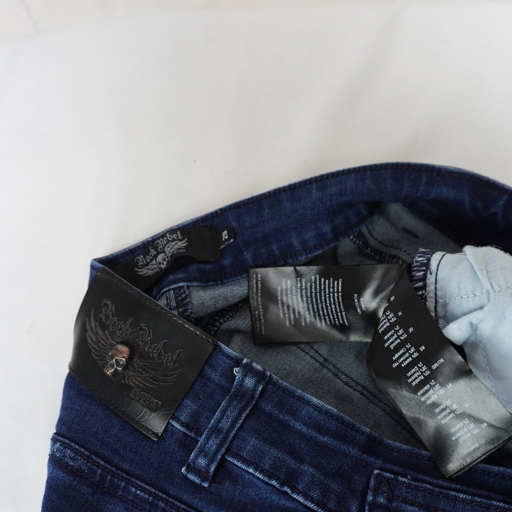Pantalones Cortos Vaqueros Rock Rebel para Mujer Usados - Azul, L