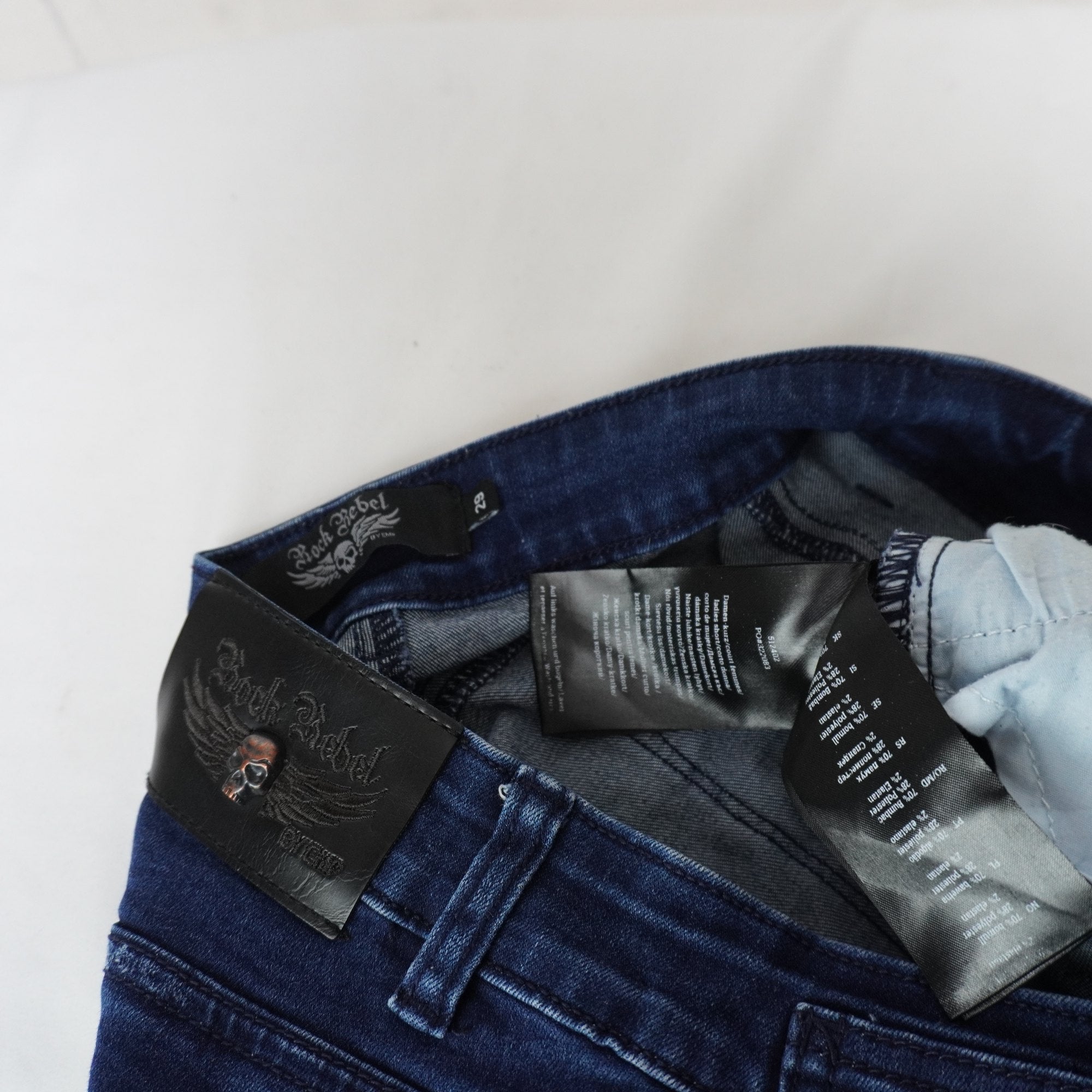 Pantalones Cortos Vaqueros Rock Rebel para Mujer Usados - Azul, L